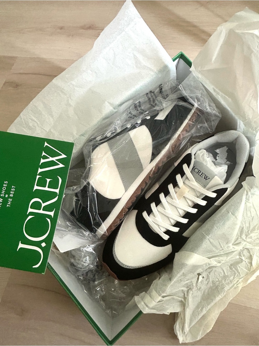 NWT J. Crew Women’s Black and White Retro Sneakers